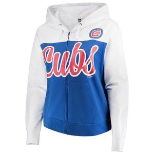 New Era Chicago Cubs Color Block Full-Zip Hoodie